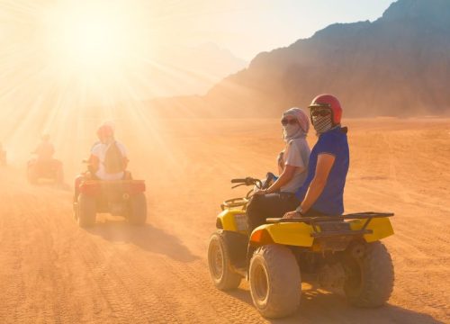 Quad Tour Makadi Bay bei dem Sonnenuntergang